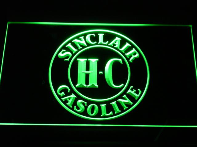 Sinclair HC Gasoline LED Neon Sign USB - Green - TheLedHeroes