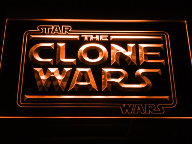 Star Wars The Clone Wars (2) LED Neon Sign USB - Orange - TheLedHeroes