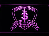 2nd Battalion 3rd Marines LED Neon Sign USB - Purple - TheLedHeroes