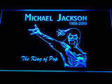 Michael Jackson King of Pop LED Neon Sign USB - Blue - TheLedHeroes