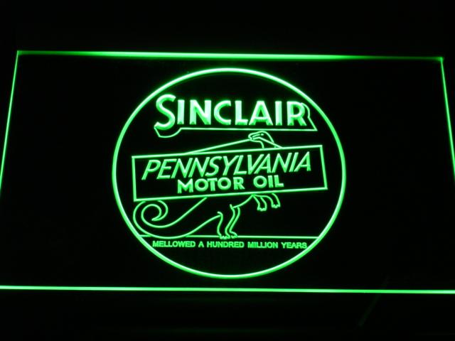 Sinclair Pennsylvania Motor Oil LED Neon Sign Electrical - Green - TheLedHeroes