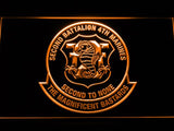 2nd Battalion 4th Marines LED Neon Sign Electrical - Orange - TheLedHeroes