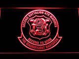 2nd Battalion 4th Marines LED Neon Sign Electrical - Red - TheLedHeroes