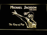 Michael Jackson King of Pop LED Neon Sign USB - Yellow - TheLedHeroes