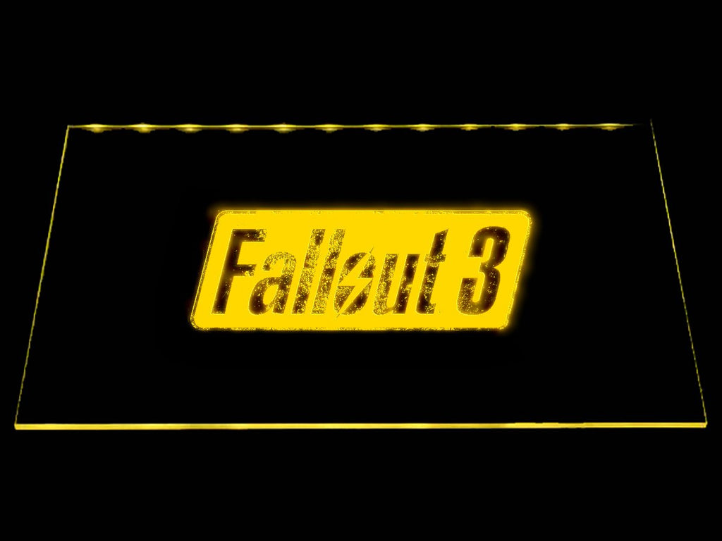 Fallout 3 LED Neon Sign USB - Yellow - TheLedHeroes