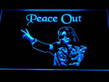 Michael Jackson Peace Out LED Neon Sign Electrical - Blue - TheLedHeroes