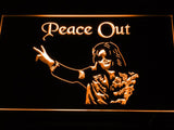 Michael Jackson Peace Out LED Neon Sign USB - Orange - TheLedHeroes