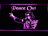 Michael Jackson Peace Out LED Neon Sign Electrical - Purple - TheLedHeroes