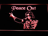 Michael Jackson Peace Out LED Neon Sign Electrical - Red - TheLedHeroes