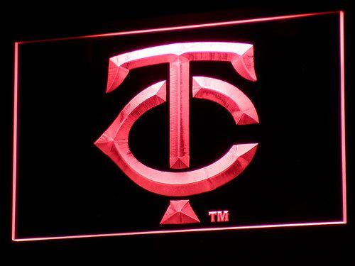 Minnesota Twins (3) LED Neon Sign USB - Red - TheLedHeroes
