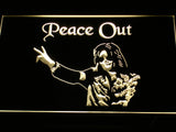 FREE Michael Jackson Peace Out LED Sign - Yellow - TheLedHeroes