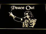 Michael Jackson Peace Out LED Neon Sign Electrical - Yellow - TheLedHeroes