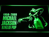 Michael Jackson 1958-2009 LED Neon Sign USB - Green - TheLedHeroes