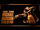 Michael Jackson 1958-2009 LED Neon Sign USB - Orange - TheLedHeroes