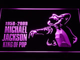 Michael Jackson 1958-2009 LED Neon Sign Electrical - Purple - TheLedHeroes
