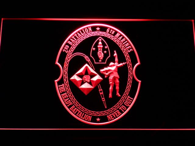 2nd Battalion 6th Marines LED Neon Sign Electrical - Red - TheLedHeroes