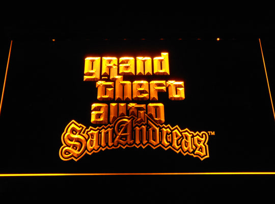 Grand Theft Auto San Andreas LED Sign - Yellow - TheLedHeroes