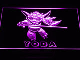 Star Wars Yoda (2) LED Neon Sign Electrical - Purple - TheLedHeroes