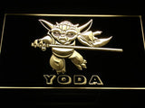 Star Wars Yoda (2) LED Neon Sign Electrical - Yellow - TheLedHeroes