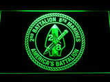 2nd Battalion 8th Marines LED Neon Sign Electrical - Green - TheLedHeroes