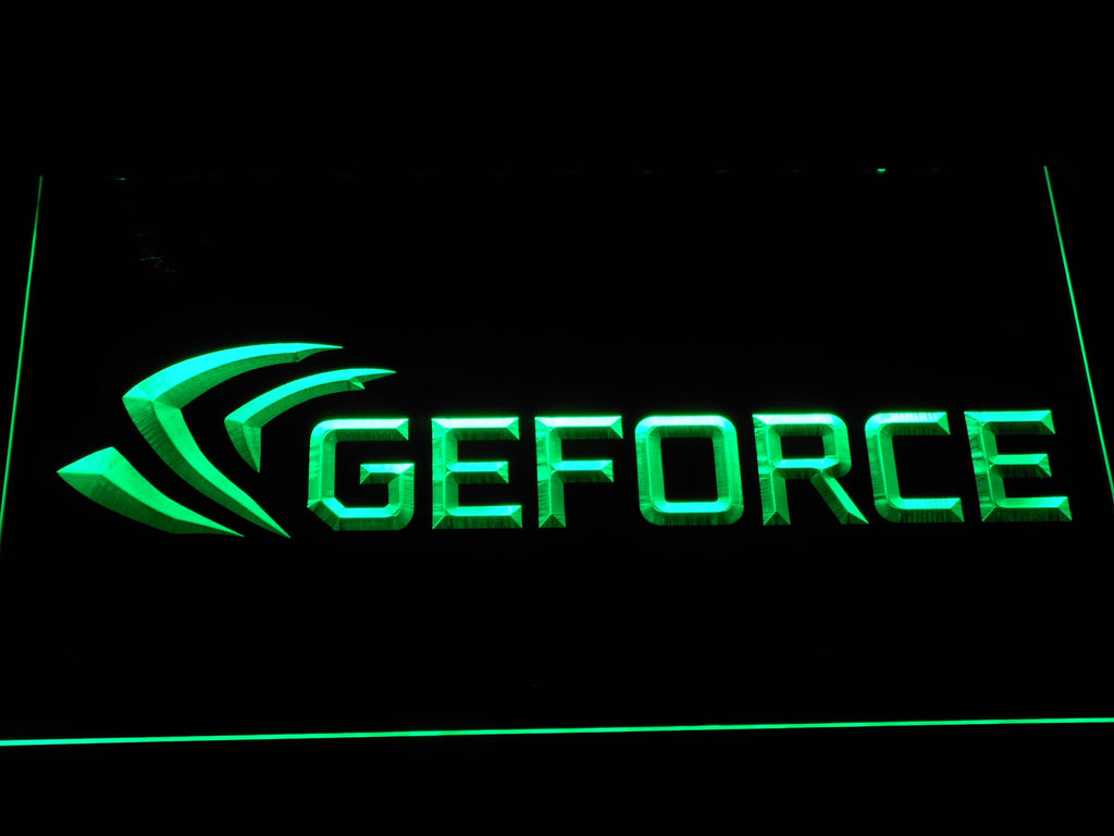 Ge Force LED Neon Sign USB - Green - TheLedHeroes