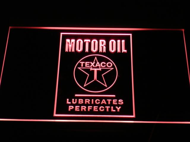 Texaco Motor Oil LED Neon Sign Electrical - Red - TheLedHeroes