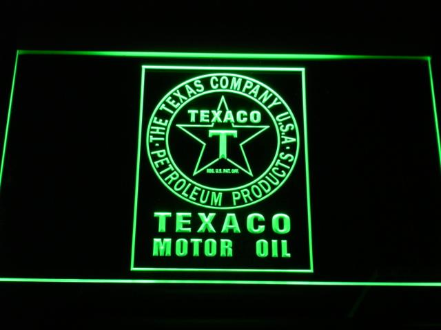 Texaco Motor Oil (2) LED Neon Sign USB - Green - TheLedHeroes
