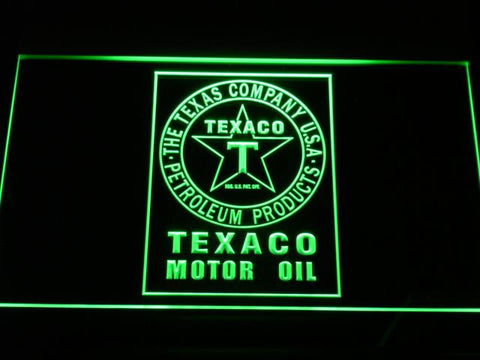Texaco Motor Oil (2) LED Neon Sign USB - Green - TheLedHeroes