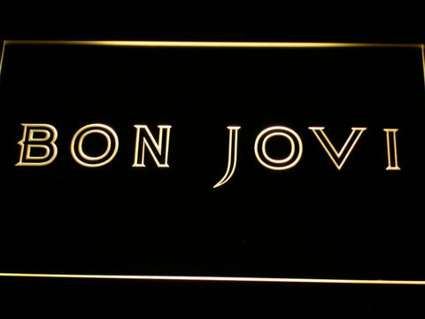 Bon Jovi LED Neon Sign USB - Yellow - TheLedHeroes