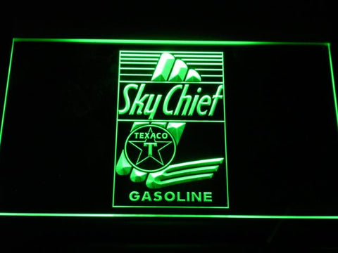 Texaco Sky Chief Gasoline LED Neon Sign USB - Green - TheLedHeroes