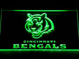 Cincinnati Bengals (2) LED Neon Sign USB - Green - TheLedHeroes