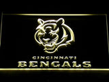 Cincinnati Bengals (2) LED Neon Sign USB - Yellow - TheLedHeroes