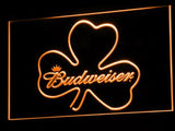 Budweiser Shamrock (2) LED Neon Sign USB - Orange - TheLedHeroes