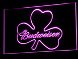 Budweiser Shamrock (2) LED Neon Sign USB - Purple - TheLedHeroes