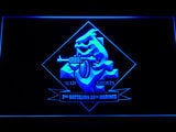 2nd Battalion 24rd Marines LED Neon Sign Electrical - Blue - TheLedHeroes