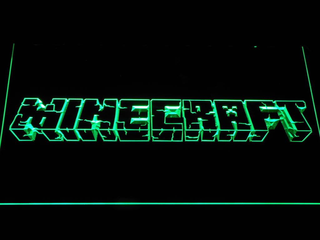 FREE Minecraft Logo LED Sign - Green - TheLedHeroes