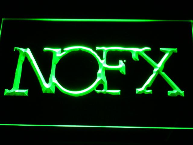 NOFX (2) LED Neon Sign Electrical - Green - TheLedHeroes