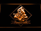 2nd Battalion 24rd Marines LED Neon Sign USB - Orange - TheLedHeroes