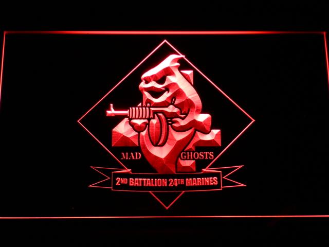 2nd Battalion 24rd Marines LED Neon Sign Electrical - Red - TheLedHeroes