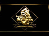 FREE 2nd Battalion 24rd Marines LED Sign - Yellow - TheLedHeroes