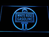 White Rose Gasoline LED Neon Sign Electrical - Blue - TheLedHeroes