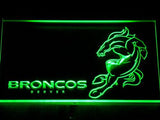 Denver Broncos (2) LED Neon Sign Electrical - Green - TheLedHeroes