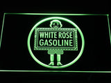 White Rose Gasoline LED Neon Sign Electrical - Green - TheLedHeroes