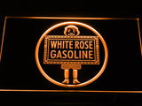 White Rose Gasoline LED Neon Sign Electrical - Orange - TheLedHeroes