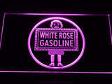 White Rose Gasoline LED Neon Sign Electrical - Purple - TheLedHeroes