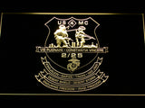 FREE 2nd Battalion 25th Marines LED Sign - Yellow - TheLedHeroes