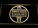 White Rose Gasoline LED Neon Sign Electrical - Yellow - TheLedHeroes