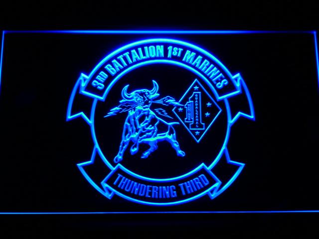 3rd Battalion 1st Marines LED Neon Sign Electrical - Blue - TheLedHeroes