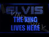 FREE Elvis The King Lives Here LED Sign - Blue - TheLedHeroes