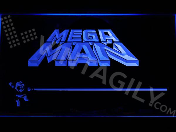 Mega Man LED Neon Sign USB - Blue - TheLedHeroes